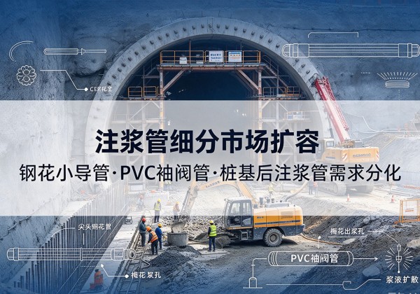 青云谱注浆管细分市场扩容，隧道钢花小导管、PVC 袖阀管、桩基后注浆管需求分化